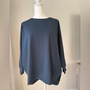 Uniqlo Relaxed Crewneck Sweatshirt - Dark Blue